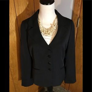 LOFT Black Dotted Blazer, size 8